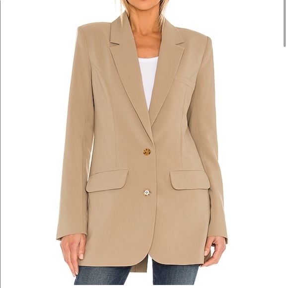 NWT Song of style Zella Blazer taupe nude - Picture 2 of 5